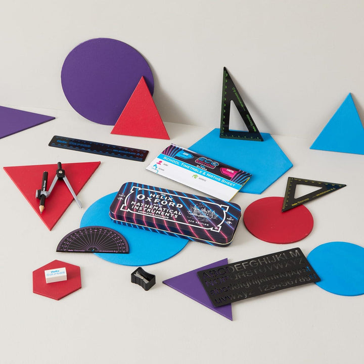 Helix Oxford Cyber Eco Maths Set Assorted Colours