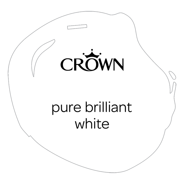 Crown Easyclean Pure Brilliant White Bathroom Paint Mid Sheen Matt 1L/2.5L