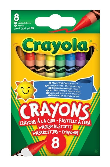 Crayola 8 Or 24 Assorted Wax Crayons Colouring Crayons