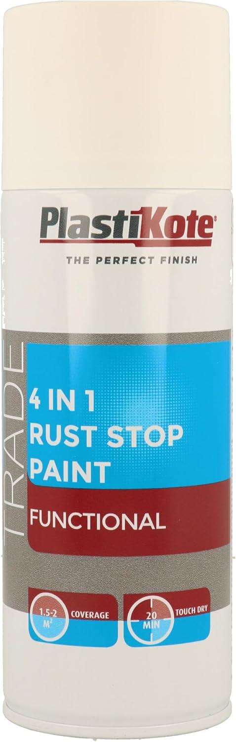 PlastiKote 4 in 1 Rust Treatment Spray 400ml White