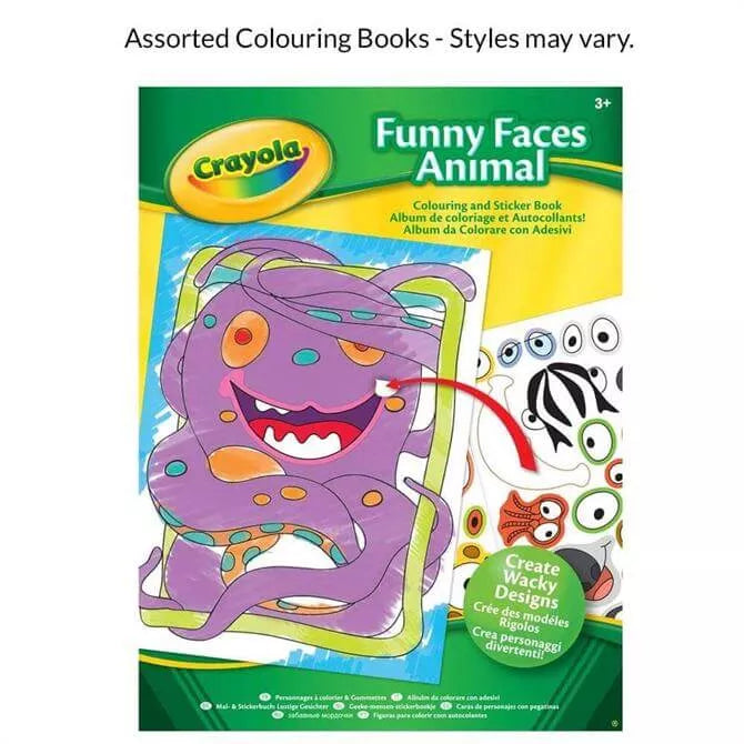 Crayola Colour Of The World Funny Faces Sticker Book