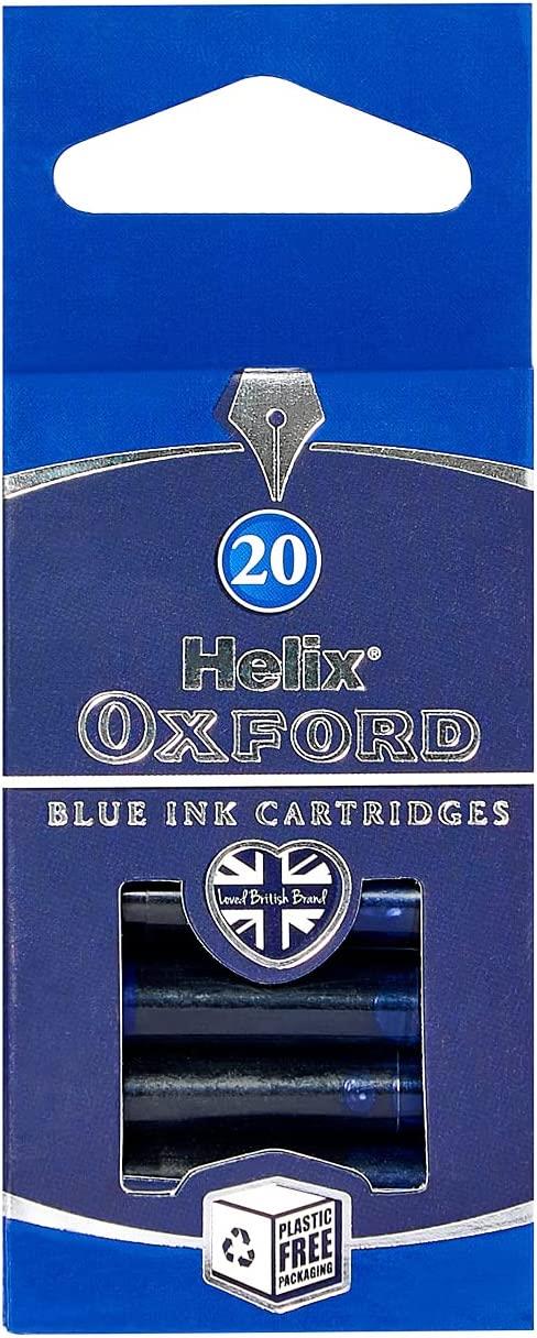 Helix Oxford Universal Blue Erasable & Black Refill Ink Cartridges Fountain Pen