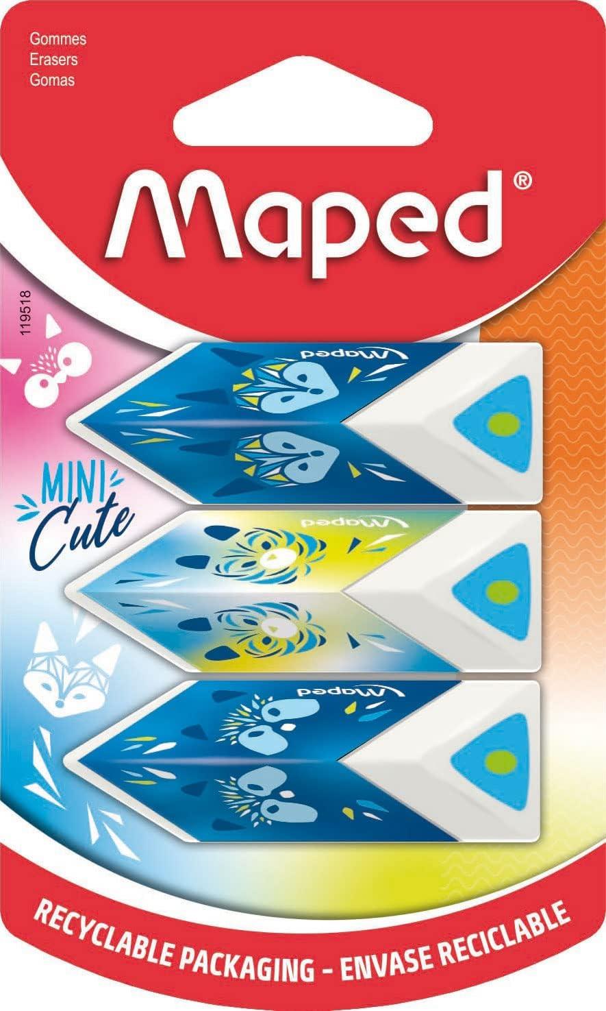 Maped Eraser Mini Cute Kids Pyramid X3 Pack