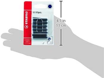 Ink Cartridges for Refilling - STABILO Refills - Pack of 12 - Blue