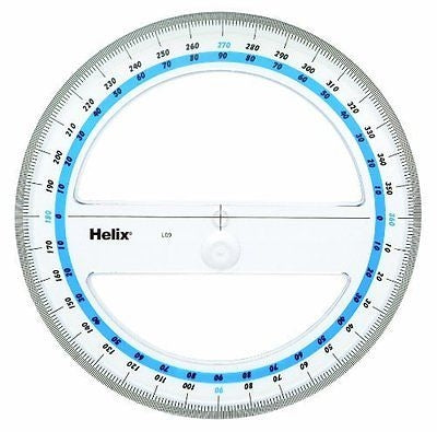 Helix 15cm / 360 Degree Protractor Angle Measure