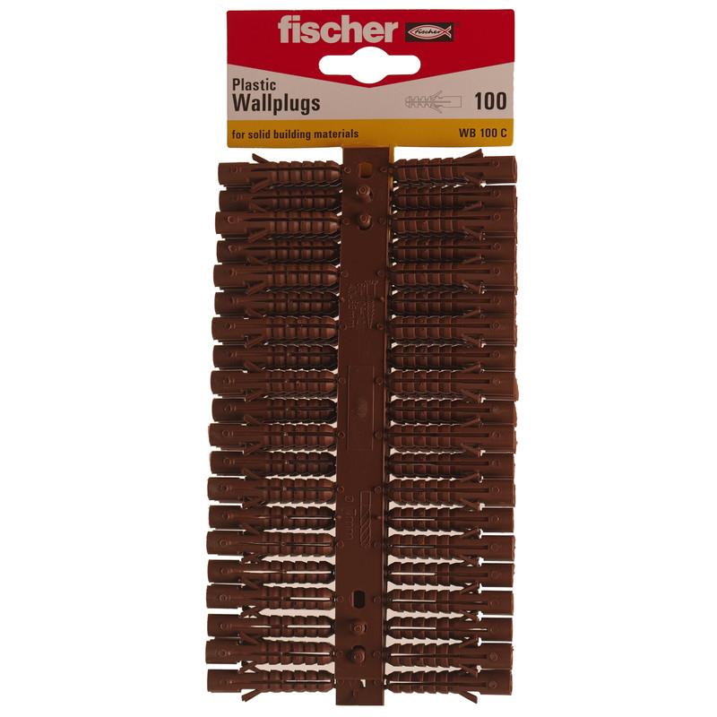 Fischer Contract Plug - 7mm Brown pack 100