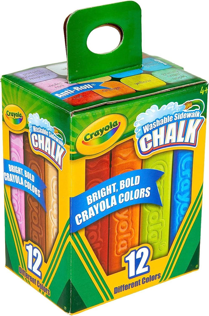 Crayola Outdoor Chalk - Assorted Colours (Pack of 12) | Perfect for Drawing on the Pavement or Patio