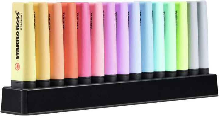 STABILO BOSS ORIGINAL Pastel - Deskset of 15 - Assorted Colours Highlighters