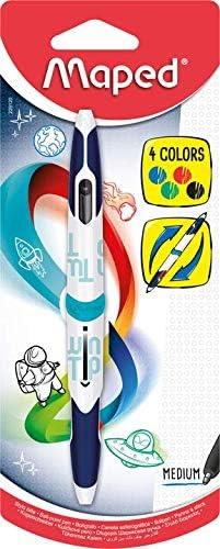 Maped Twin Tip Ball Pen 4 Colour pen Black, Blue, Green & Red