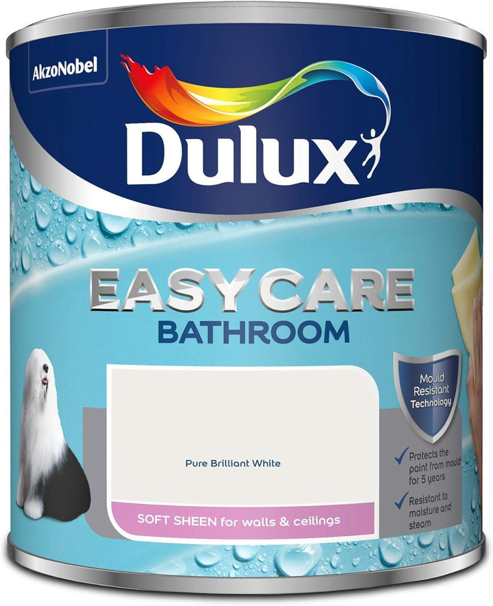 Dulux Easycare Bathroom Soft Sheen 1L Pure Brilliant White