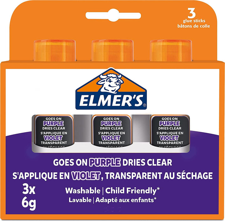 Elmers Disappearing Purple Glue Sticks 6 Grams-Assorted