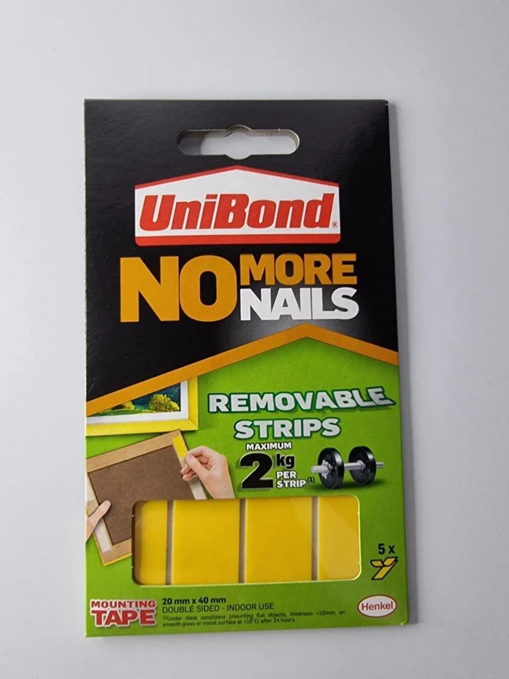 UniBond No More Nails Removeable strips Pack of 10