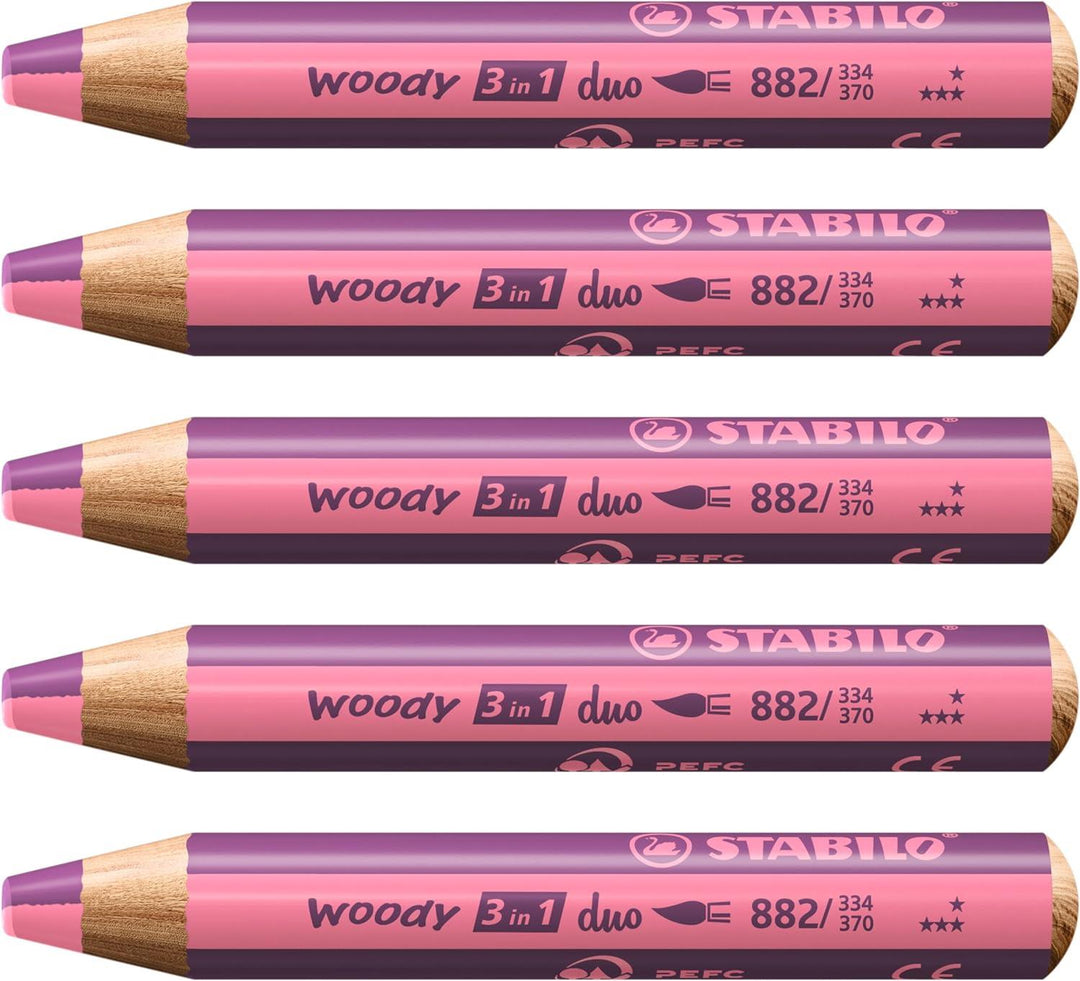 Multi-Talented Pencil - STABILO woody 3 in 1 duo Assorted Colours