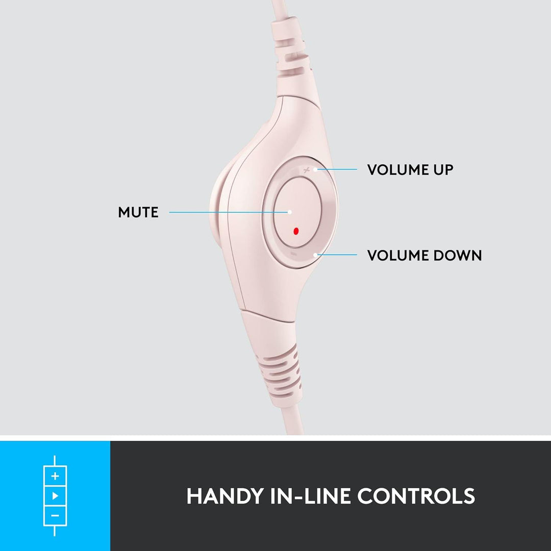 Logitech Wired Headset, Stereo Headphones with Noise-Cancelling Microphone, USB, In-Line Controls PC/Mac/Laptop H390