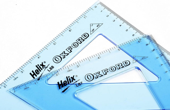 HELIX OXFORD 31CM 45 +60 DEG SET SQUARE