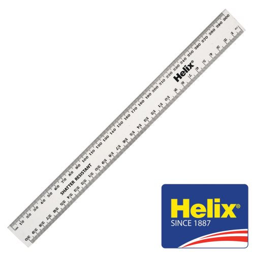 Helix Clear Ruler Clear Ruler 12"/30CM