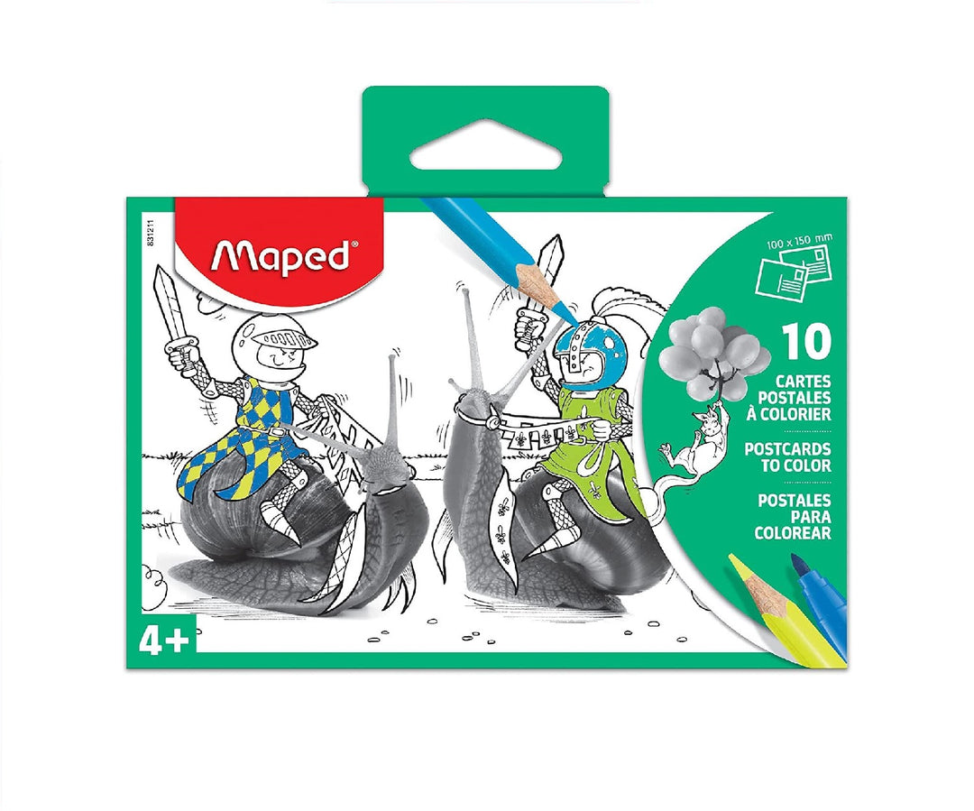 Maped Colouring Sheets Postcards