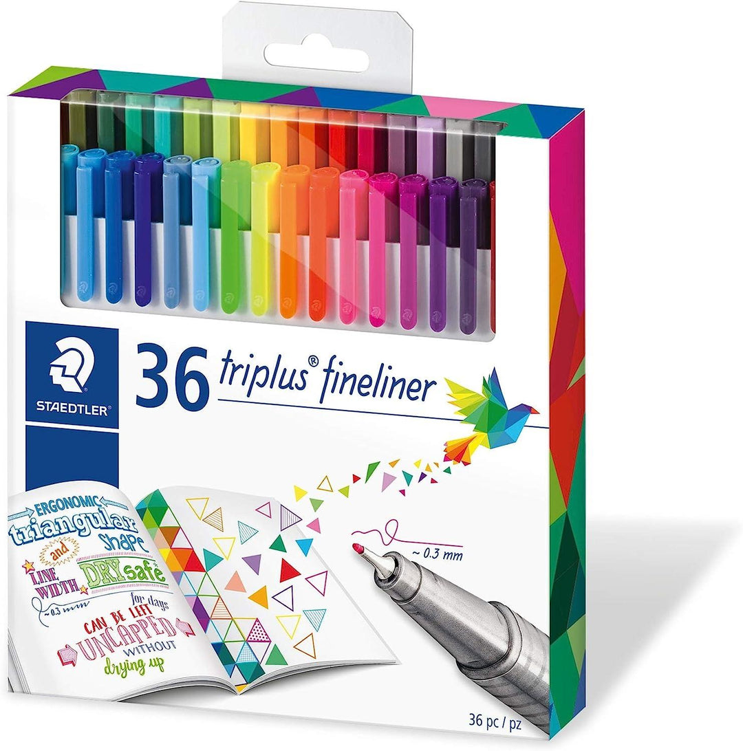 Staedtler Triplus Fineliner Assorted Colours 36 Pack