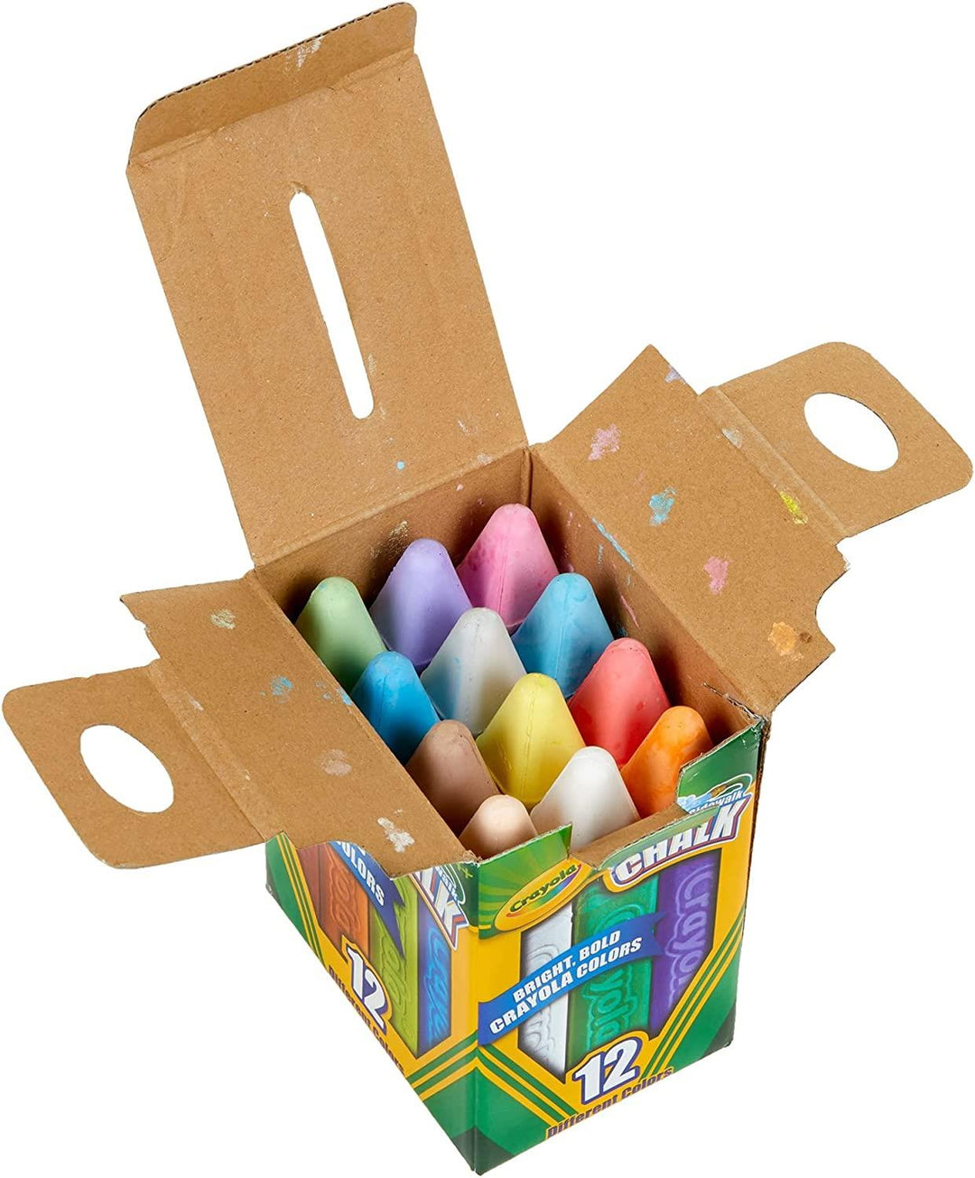 Crayola Outdoor Chalk - Assorted Colours (Pack of 12) | Perfect for Drawing on the Pavement or Patio