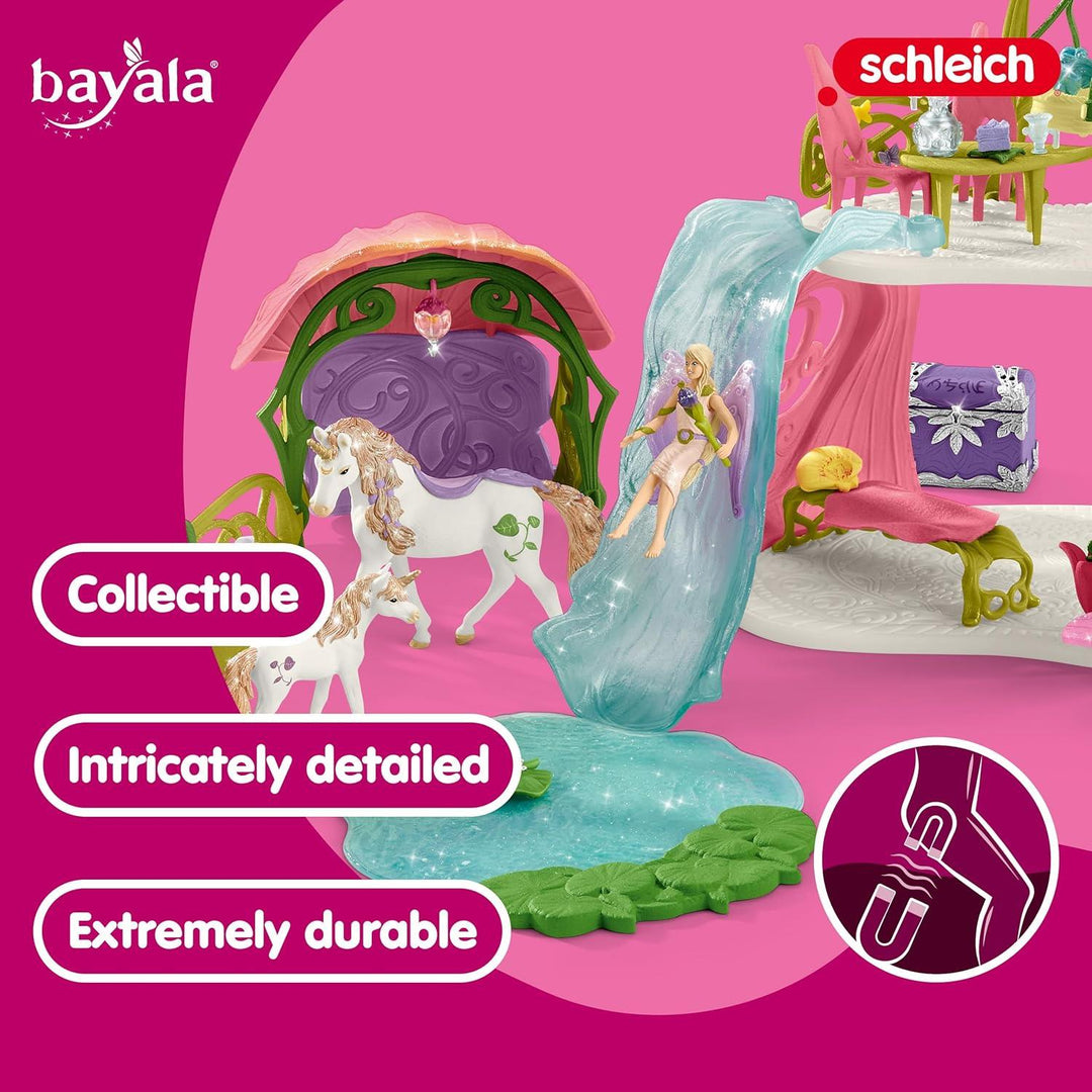 SCHLEICH GLITTERING FLOWER HOUSE WITH UNICORNS