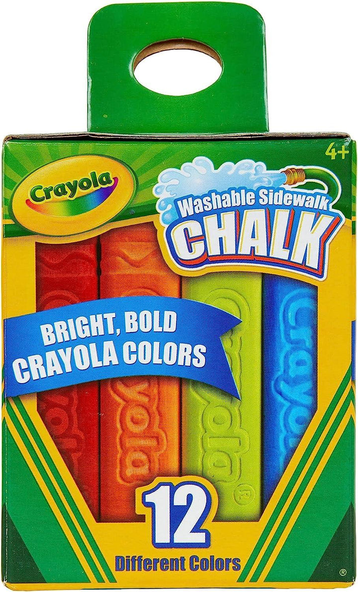 Crayola Outdoor Chalk - Assorted Colours (Pack of 12) | Perfect for Drawing on the Pavement or Patio