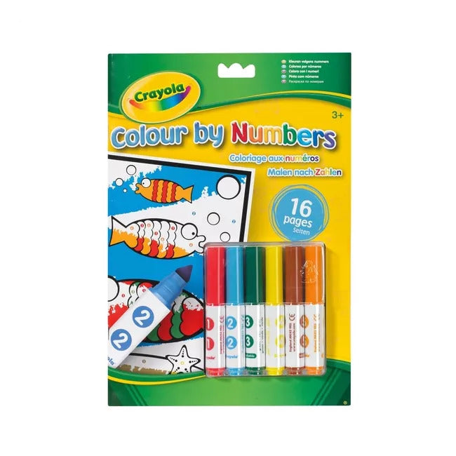 Crayola Colour By Number Mini Markers 6 Pack