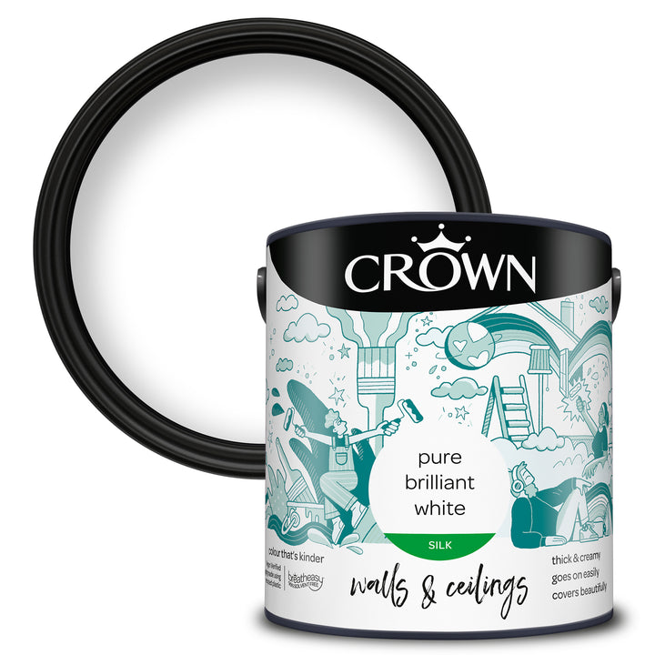 Crown Breatheasy Matt/Silk Paint Pure Brilliant White 2.5L