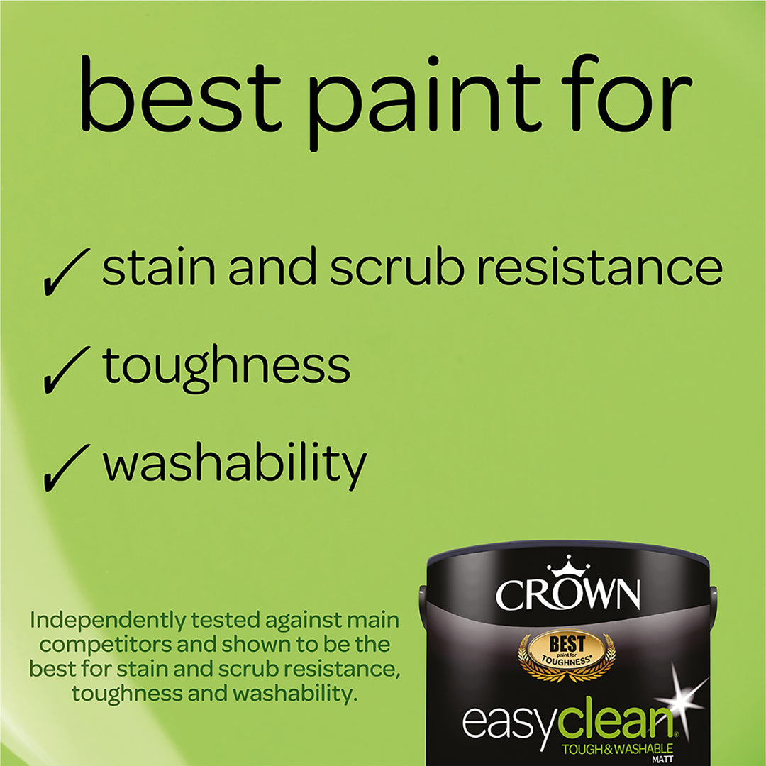 Crown Easyclean Emulsion Paint Matt 2.5L All Colours