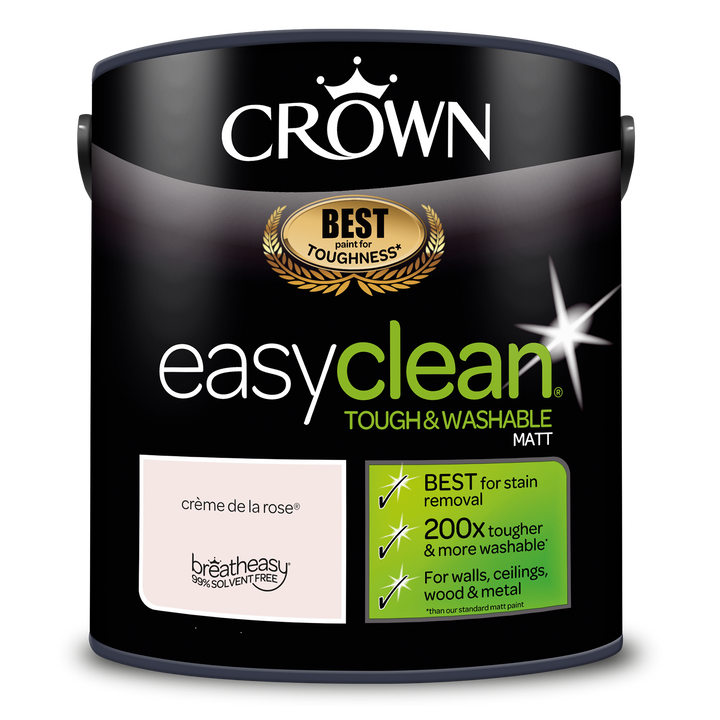 Crown Easyclean Emulsion Paint Matt 2.5L All Colours