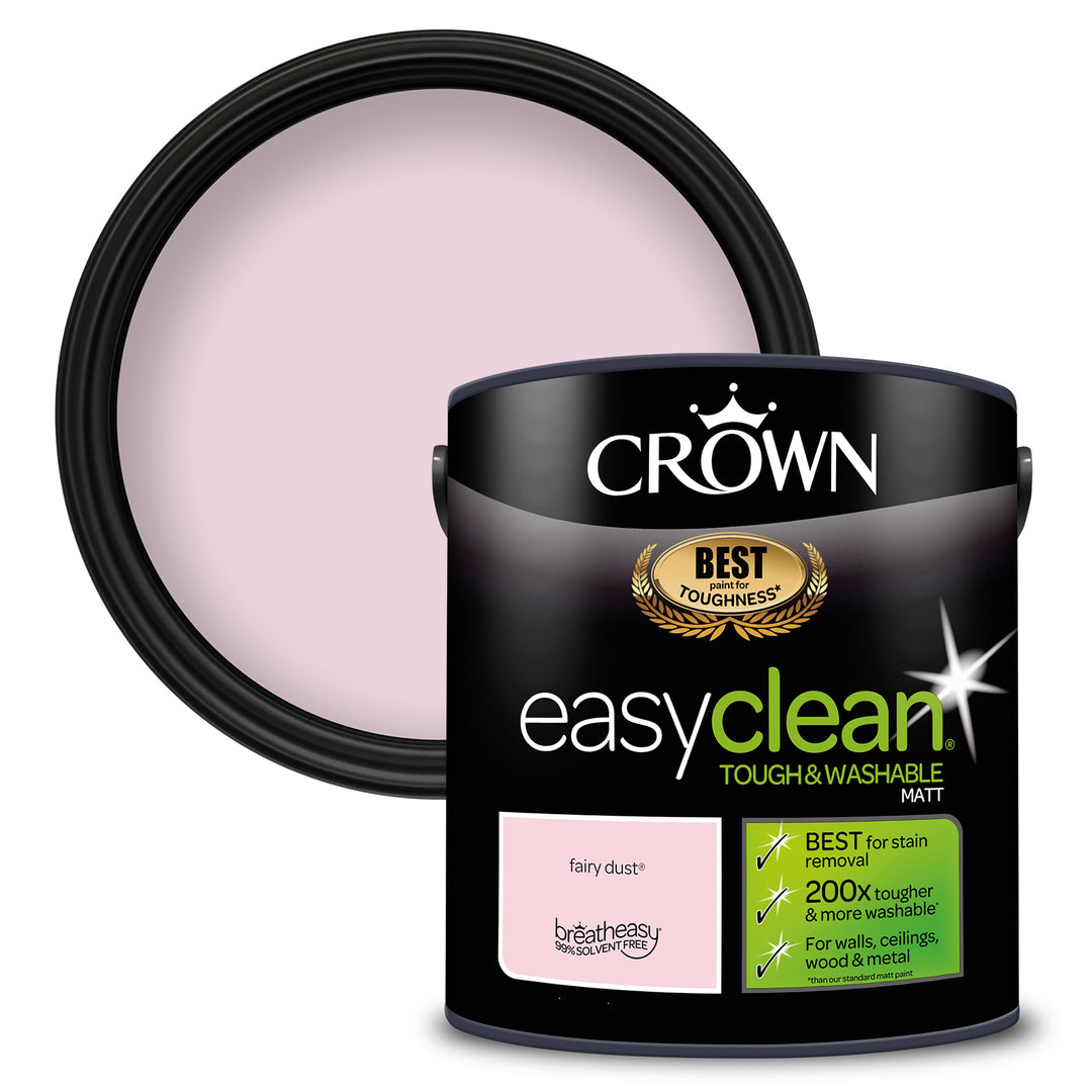 Crown Easyclean Emulsion Paint Matt 2.5L All Colours