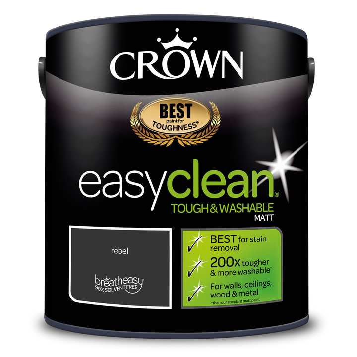 Crown Easyclean Emulsion Paint Matt 2.5L All Colours