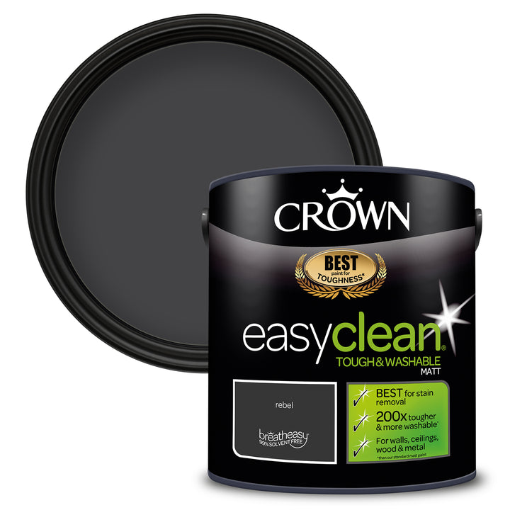Crown Easyclean Emulsion Paint Matt 2.5L All Colours