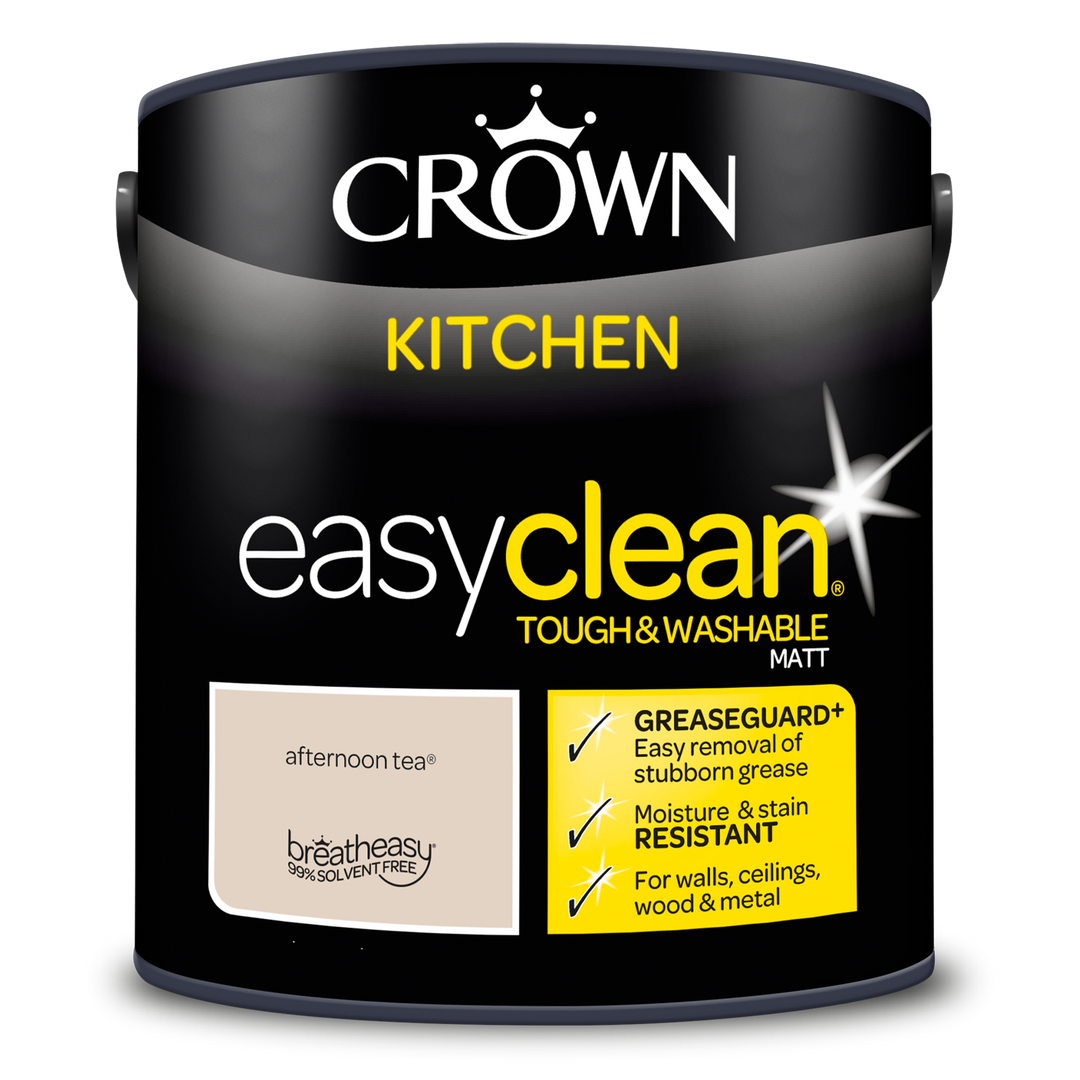 Crown Easyclean Kitchen Paint Matt 2.5L All Colours