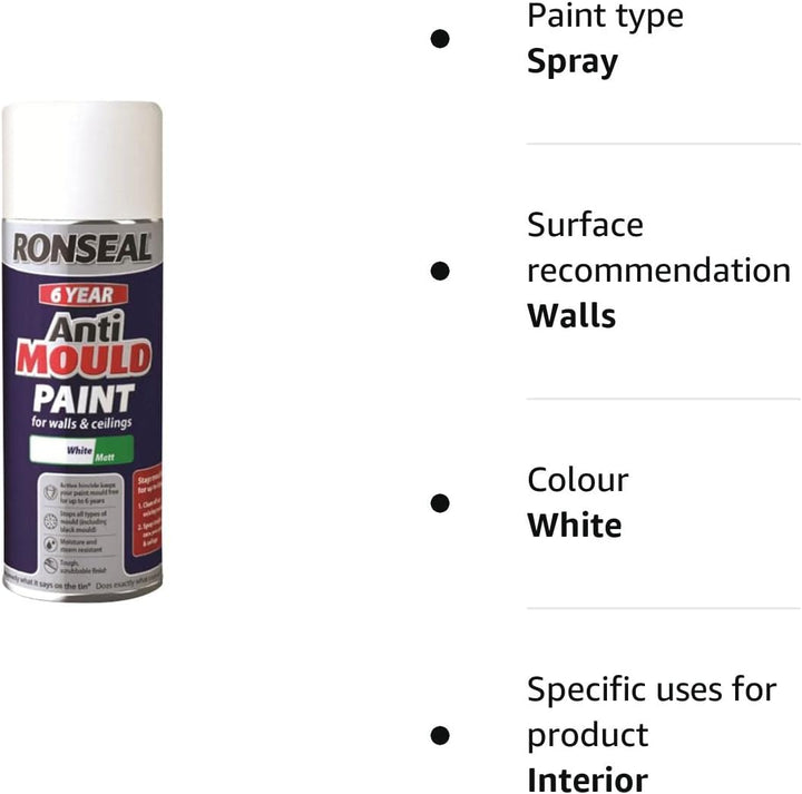 Ronseal Anti Mould White 400ml Aerosol