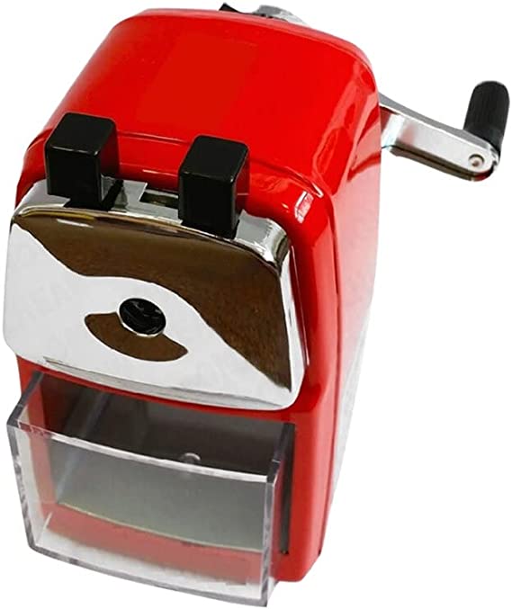 Helix Desktop Rotary Pencil Sharpener Metal Heavy Duty Body & Desk Clamp