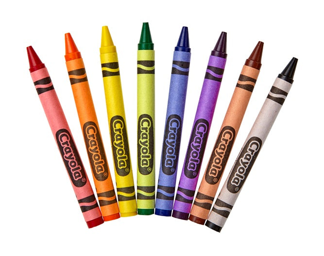 Crayola 8 Or 24 Assorted Wax Crayons Colouring Crayons