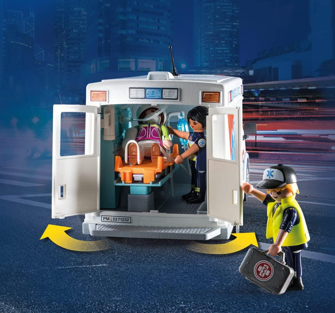 PLAYMOBIL 71232 City Action Ambulance with Sound and Lights