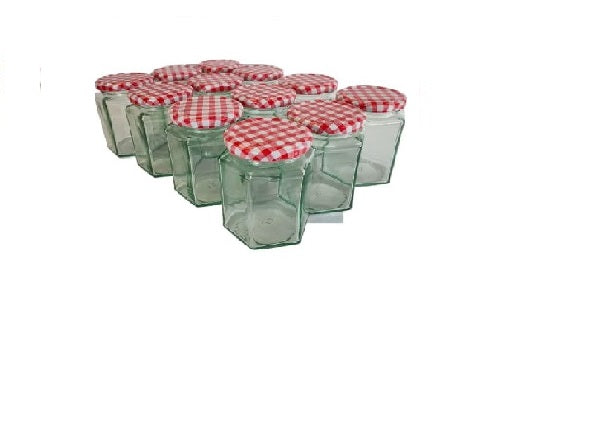 Glass Hexagonal jar 280ml