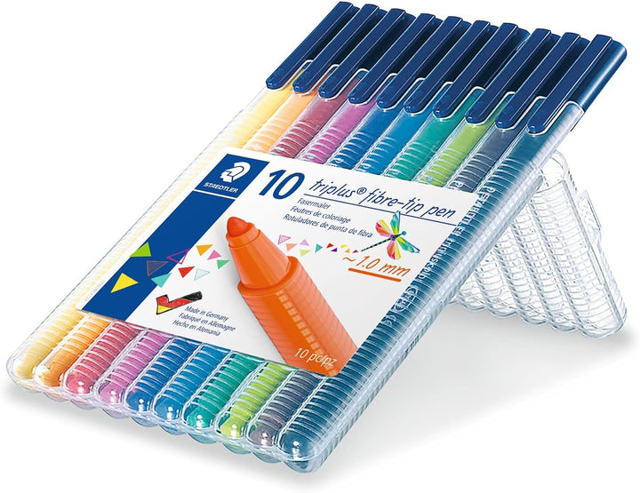 Staedtler 323 Triplus Colour Fibre-Tip Pens, 1.0 mm, Assorted Colours