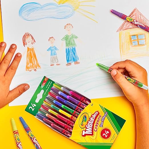 Crayola Twistables Colouring Crayons  Assorted Colours Pack of 24