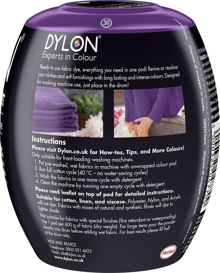 Dylon Machine Dye Pod Assorted Colours