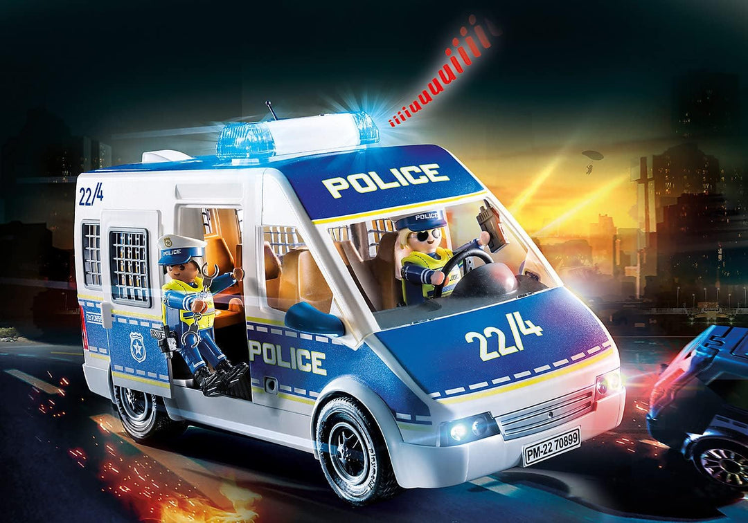 PLAYMOBIL City Action Police Van with Lights and Sound