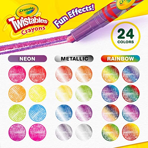 Crayola Twistables Colouring Crayons  Assorted Colours Pack of 24