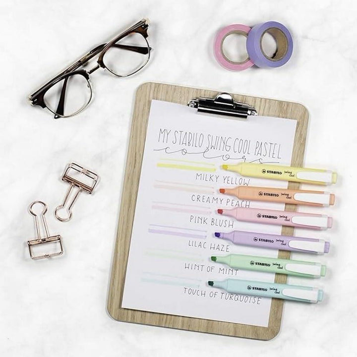 Stabilo swing cool Pastel Highlighter - Pack of 6 - Assorted Colours