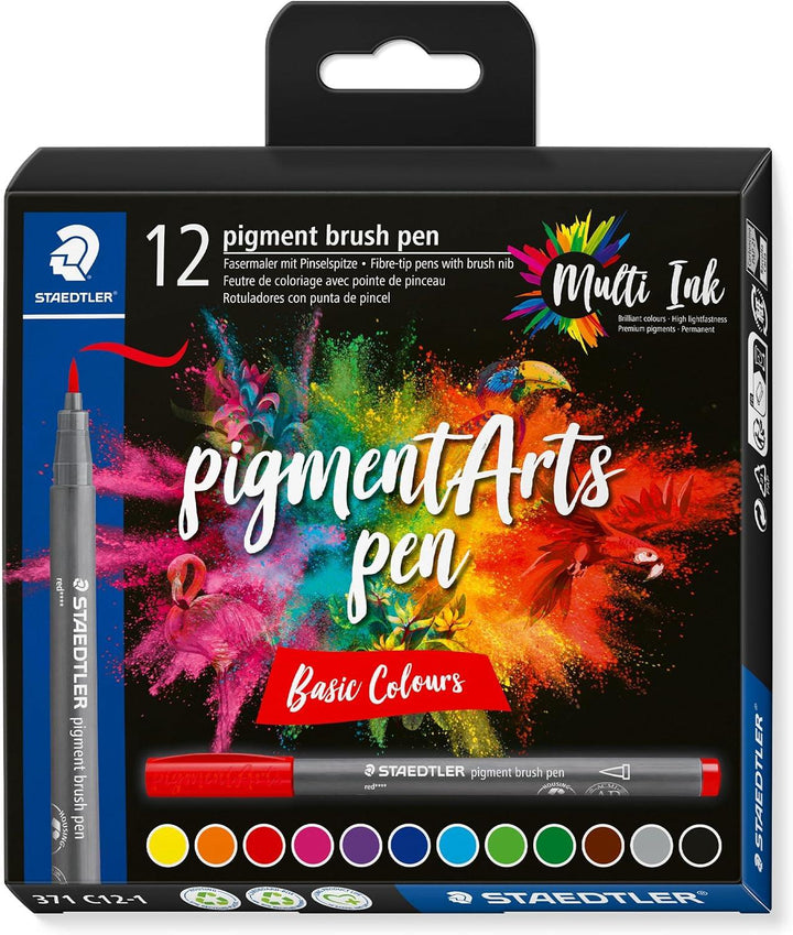 Staedtler 371 Pigments Arts Brush Pen-Assorted