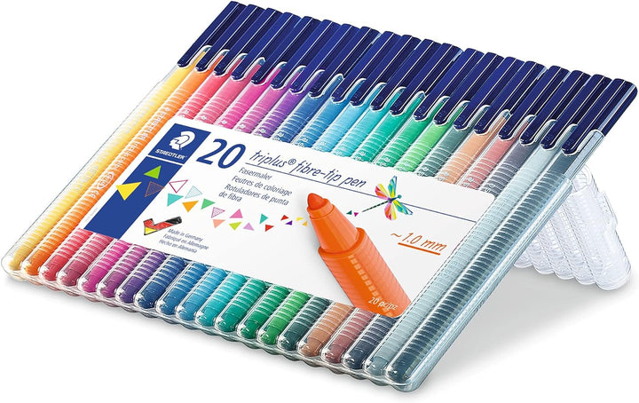 Staedtler 323 Triplus Colour Fibre-Tip Pens, 1.0 mm, Assorted Colours