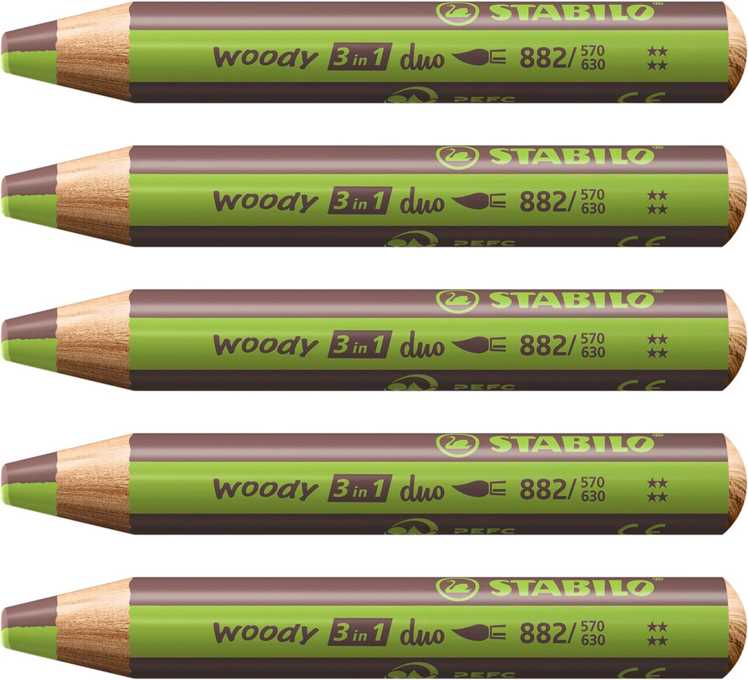 Multi-Talented Pencil - STABILO woody 3 in 1 duo Assorted Colours