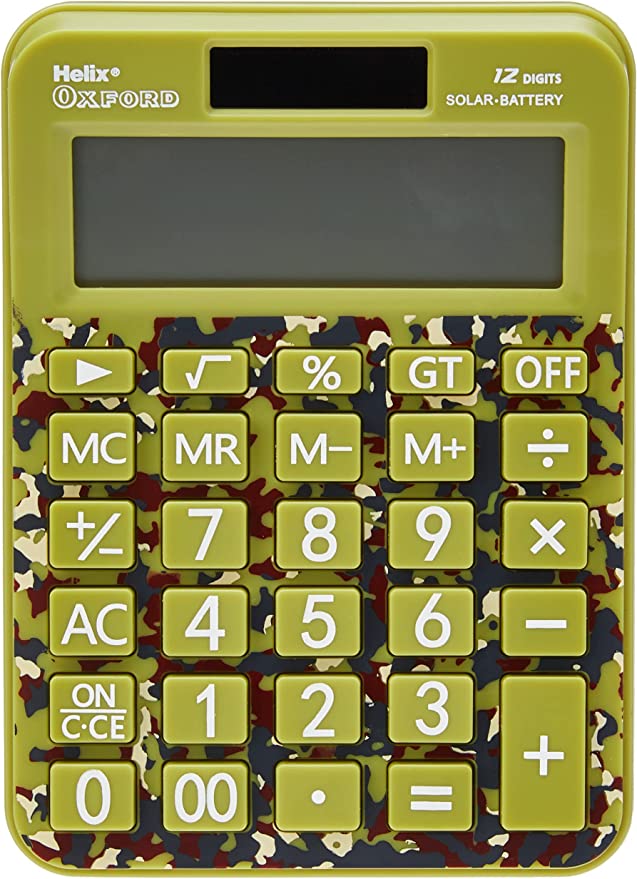 Helix Oxford Camo Basic Calculator