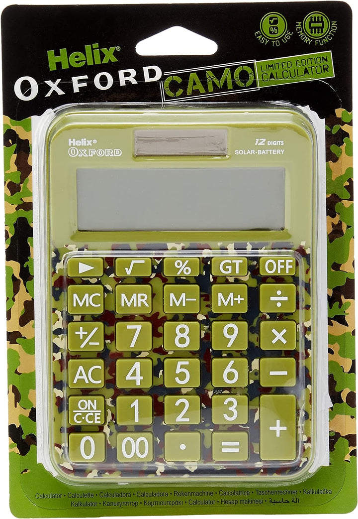 Helix Oxford Camo Basic Calculator