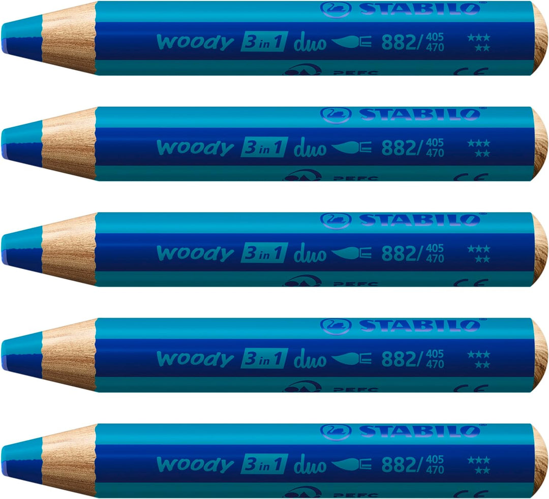 Multi-Talented Pencil - STABILO woody 3 in 1 duo Assorted Colours